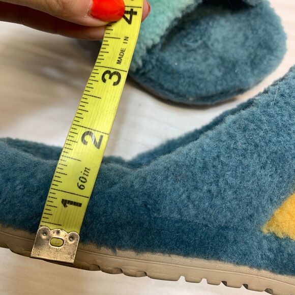 UGG Marina Wool Blend Fluff You Orange Yellow Blue Plush Slip-on Slippers Men\'s main image 7